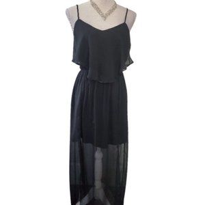 Chiffon Hi Lo Black Cutout Cocktail Dress Size Small